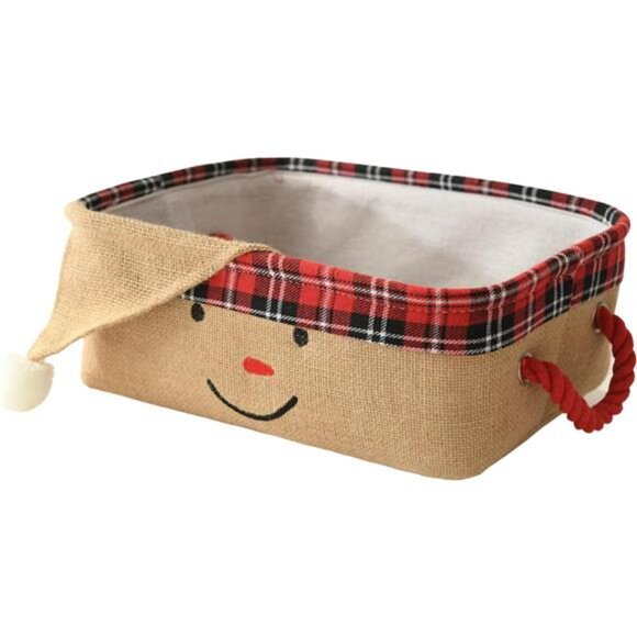 Christmas Baskets Empty Collapsible Christmas Storage Bins for Kids, Christmas - Picture 4 of 7